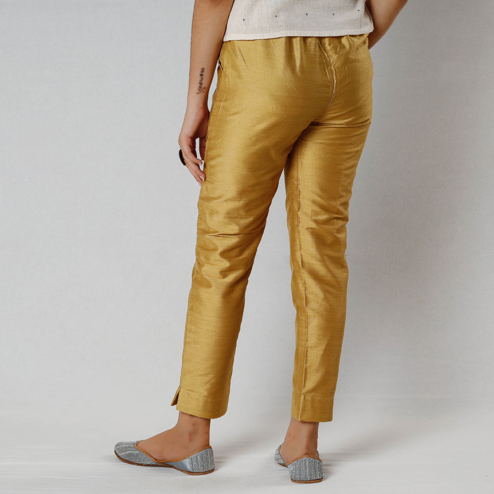 BLACK LADY Slim Fit Women Gold Trousers - Buy BLACK LADY Slim Fit Women  Gold Trousers Online at Best Prices in India | Flipkart.com